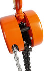 Type rond bloc à chaînes manuel de HSZ-E grue à chaînes de main d'OEM de 2 tonnes, orange