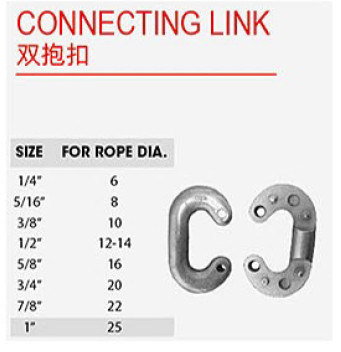 ASME B30.9 Lien de connexion certifié en acier allié galvanisé