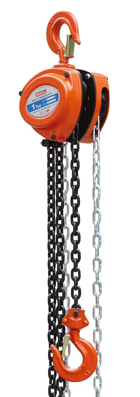 Bloc de chaîne manuel rouge/jaune/bleu/vert de 3 à 12 m, pesant 5,3 kg et ayant un diamètre de chaîne de 7,1.